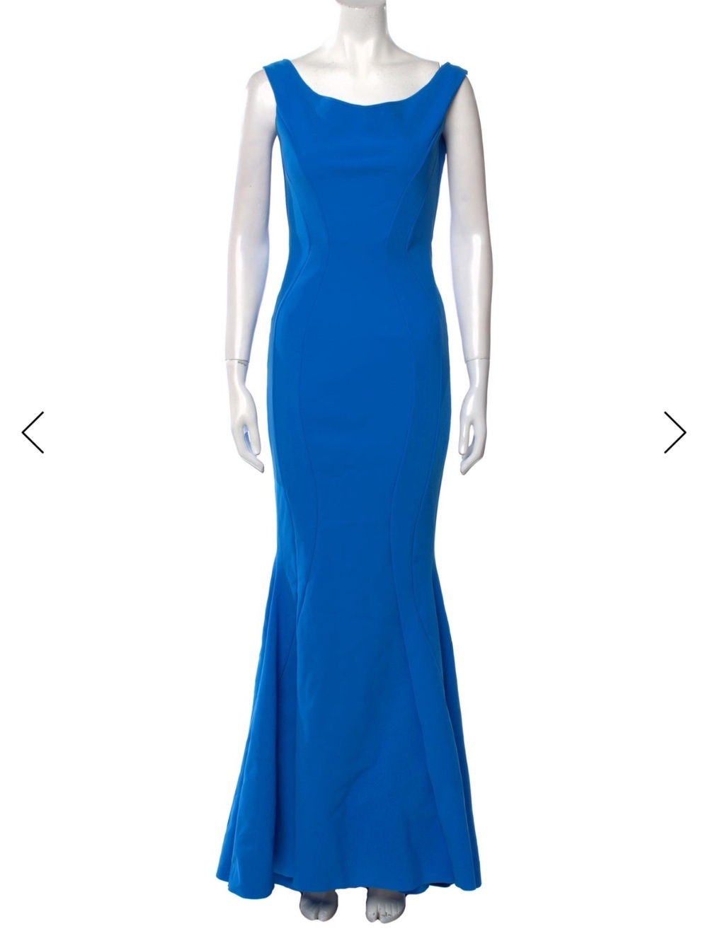 Chiara Boni Cobalt Blue Sleeveless Mermaid Evening Gown
